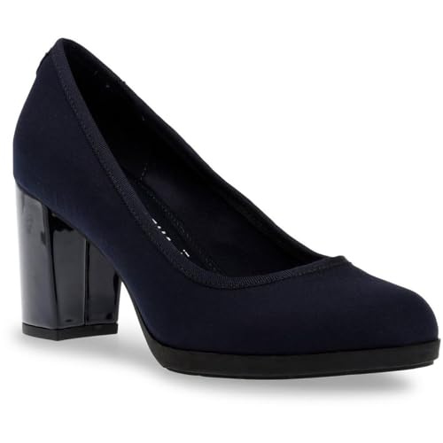 Anne Klein Womens Castana Flex Fit Block Heels for Work Elegant Comfortable Shoes Size 8 US Trendy Heels