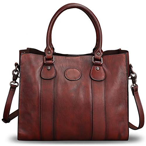 Genuine Leather Satchel Purse for Women Top Handle Shoulder Bag
| LRTO Women's Crossbody Tote Bag Genuine Leather Satch