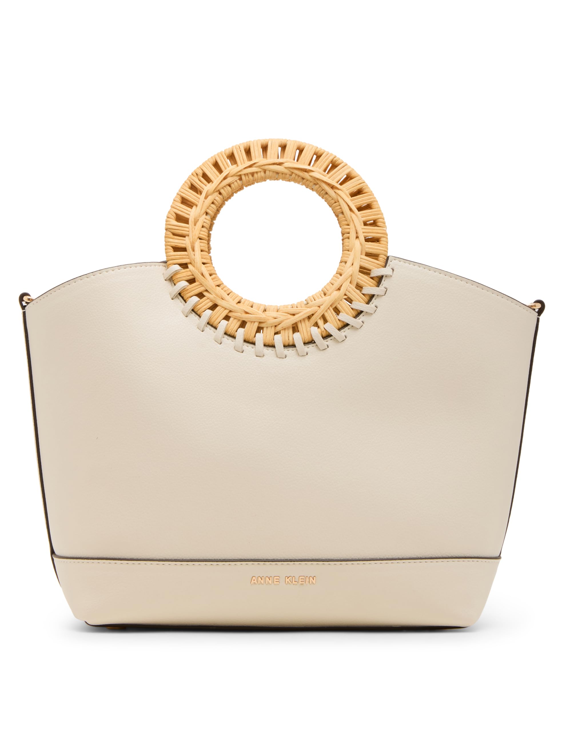 Anne Klein Women's Circle Handle Tote Bag with Detachable Strap - Classic Parchment
| Anne Klein Women's Parchment Circ